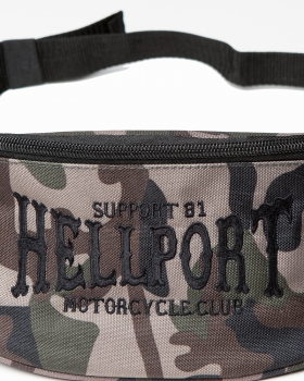 Bauchtasche: SUPPORT 81 HELLPORT MOTORCYCLE CLUB | Camouflage Schwarz